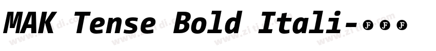 MAK Tense Bold Itali字体转换